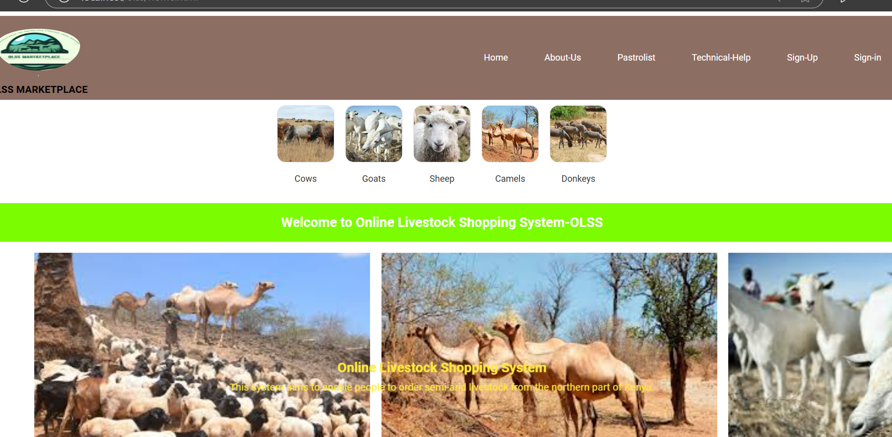 Online Livestock Shopping System